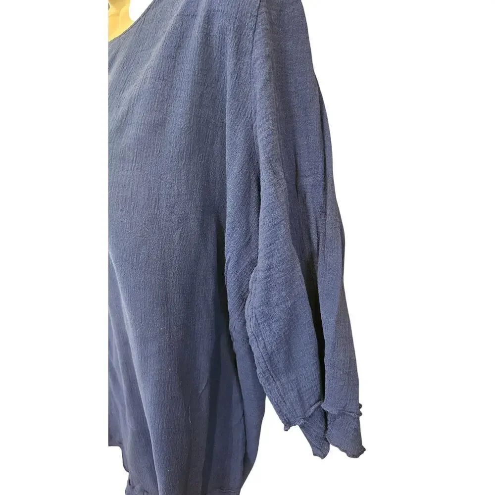 NWT CK 2X bright blue crew neck sweater career casual winter soft relaxed fit